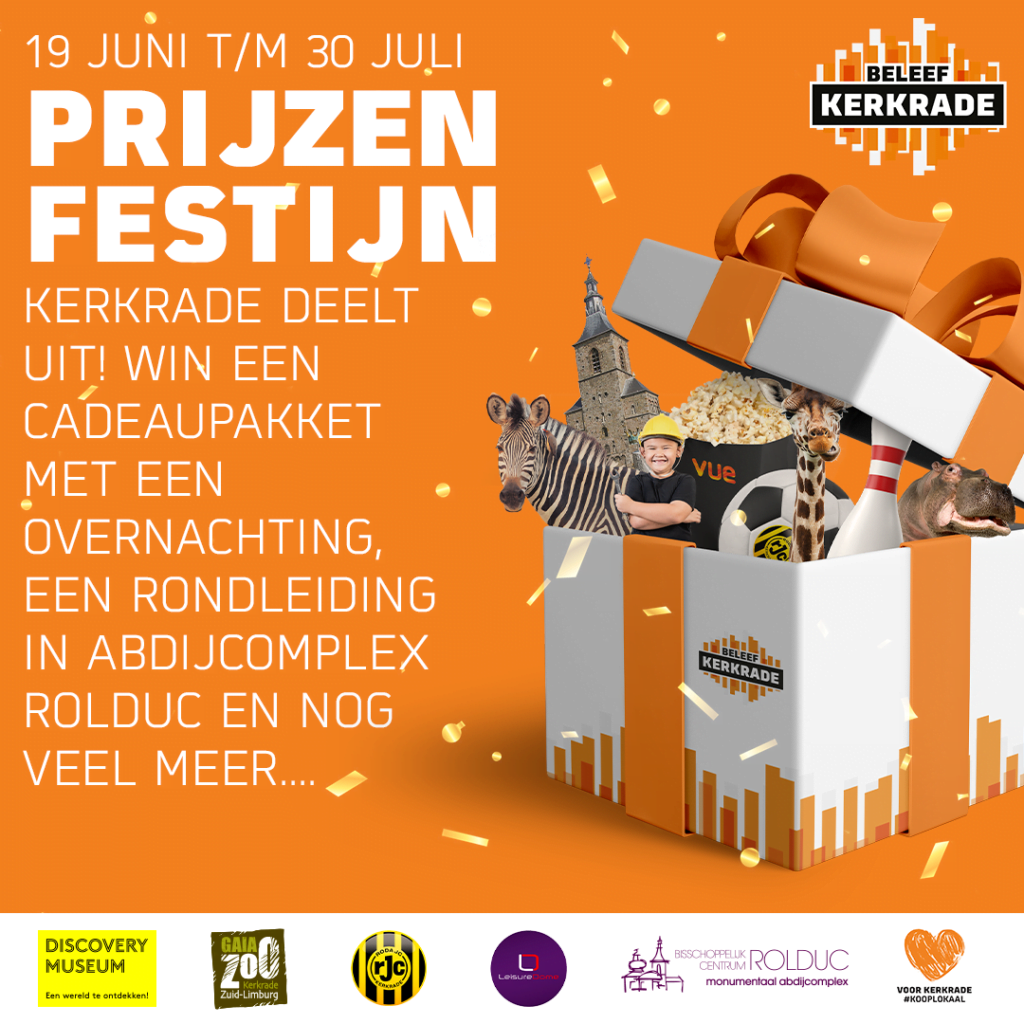 In samenwerking met Kerkraadse ondernemers geeft Beleef Kerkrade 6 weken lang de mooiste zomerse prijzen weg. Deze week staat in het teken van de Discovery Museum die als extra cadeau een gezinsticket weggeeft.