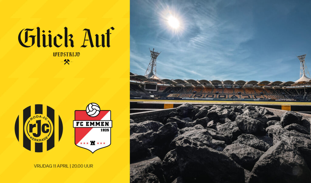 Het is precies 50 jaar geleden dat de laatste mijn in Nederland sloot. Roda JC draagt hieraan bij door op vrijdag 11 april, tijdens de thuiswedstrijd tegen FC Emmen, de rijke mijnhistorie te eren met de herintroductie van de Glück Auf-wedstrijd. Een eerbetoon aan de industrie die de regio én de club mede heeft gevormd.