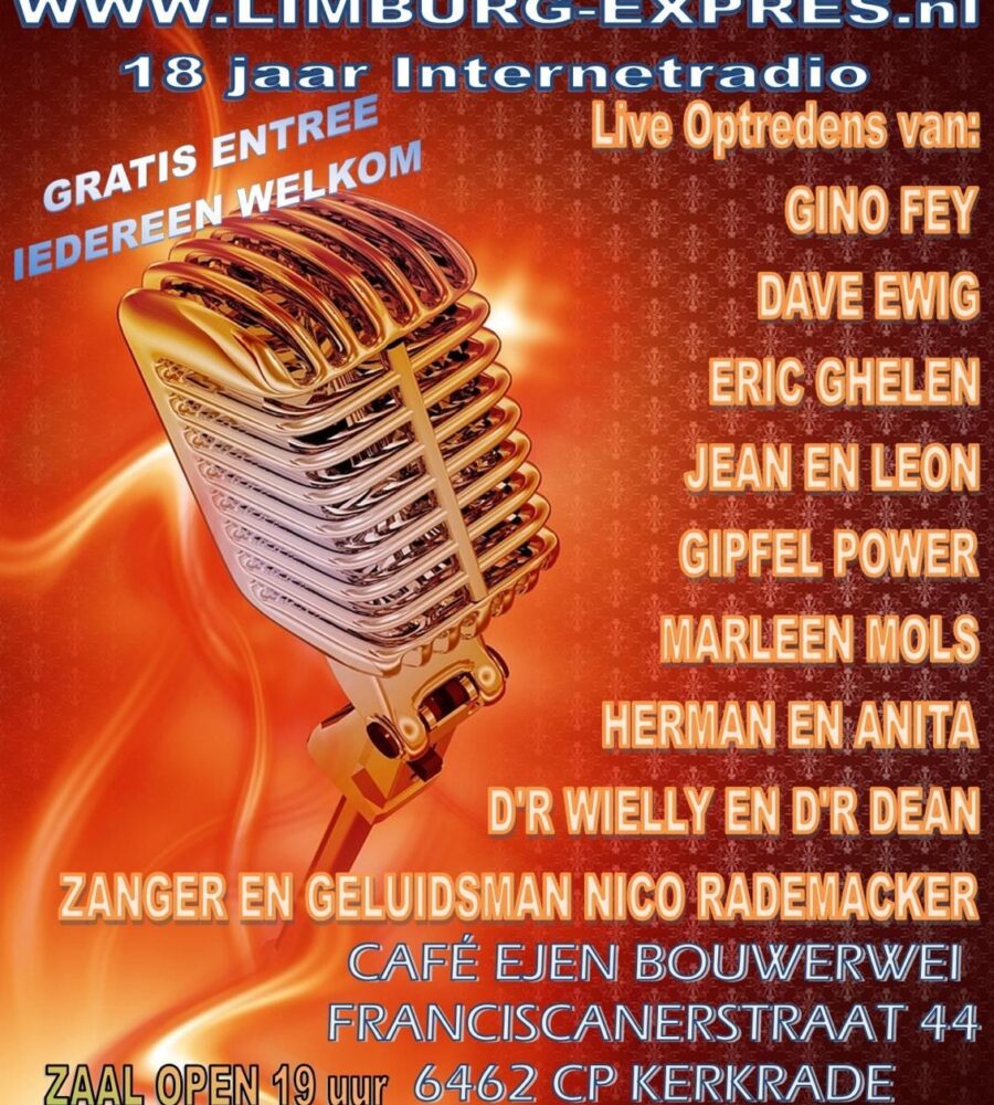 internet radio uitnodiging 18 jaar op 28 november 2025